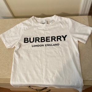 Burberry Kids White T-shirt. Worn once! No stains.